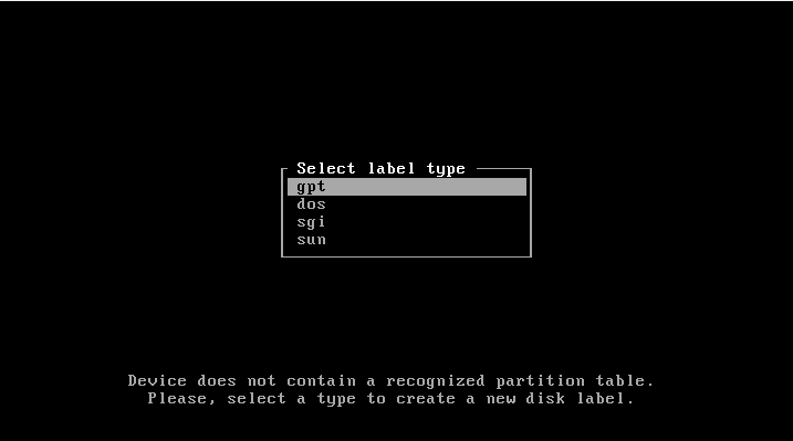 Tabla de Particiones CFDisk