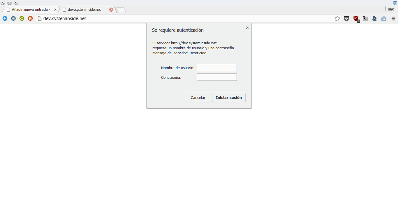 Proteger directorio o sitio web usando usuario y contraseña con NGinx