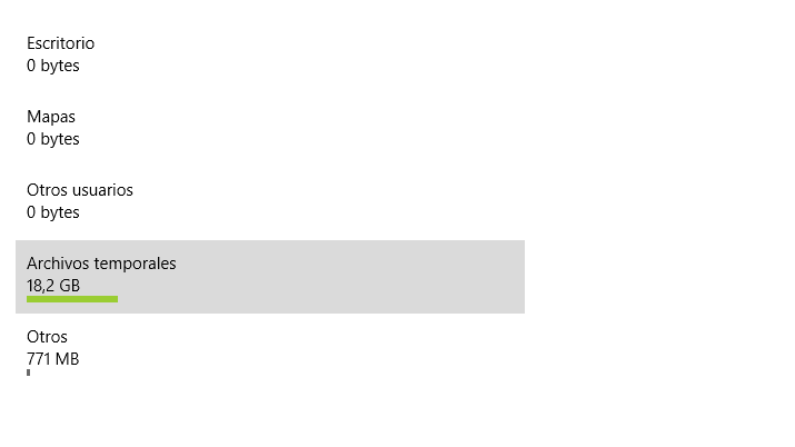 Windows 10 ahorro de Espacio