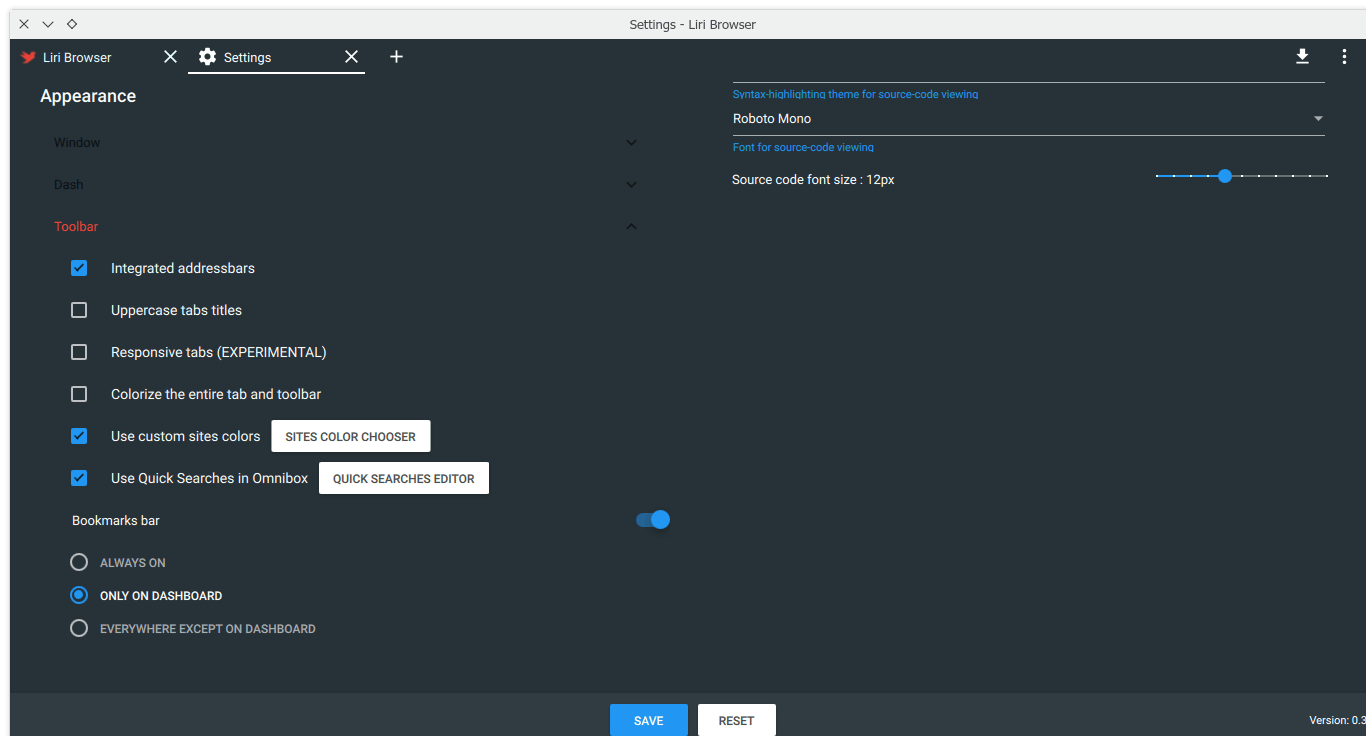Liri Browser se actualiza con nuevas mejoras