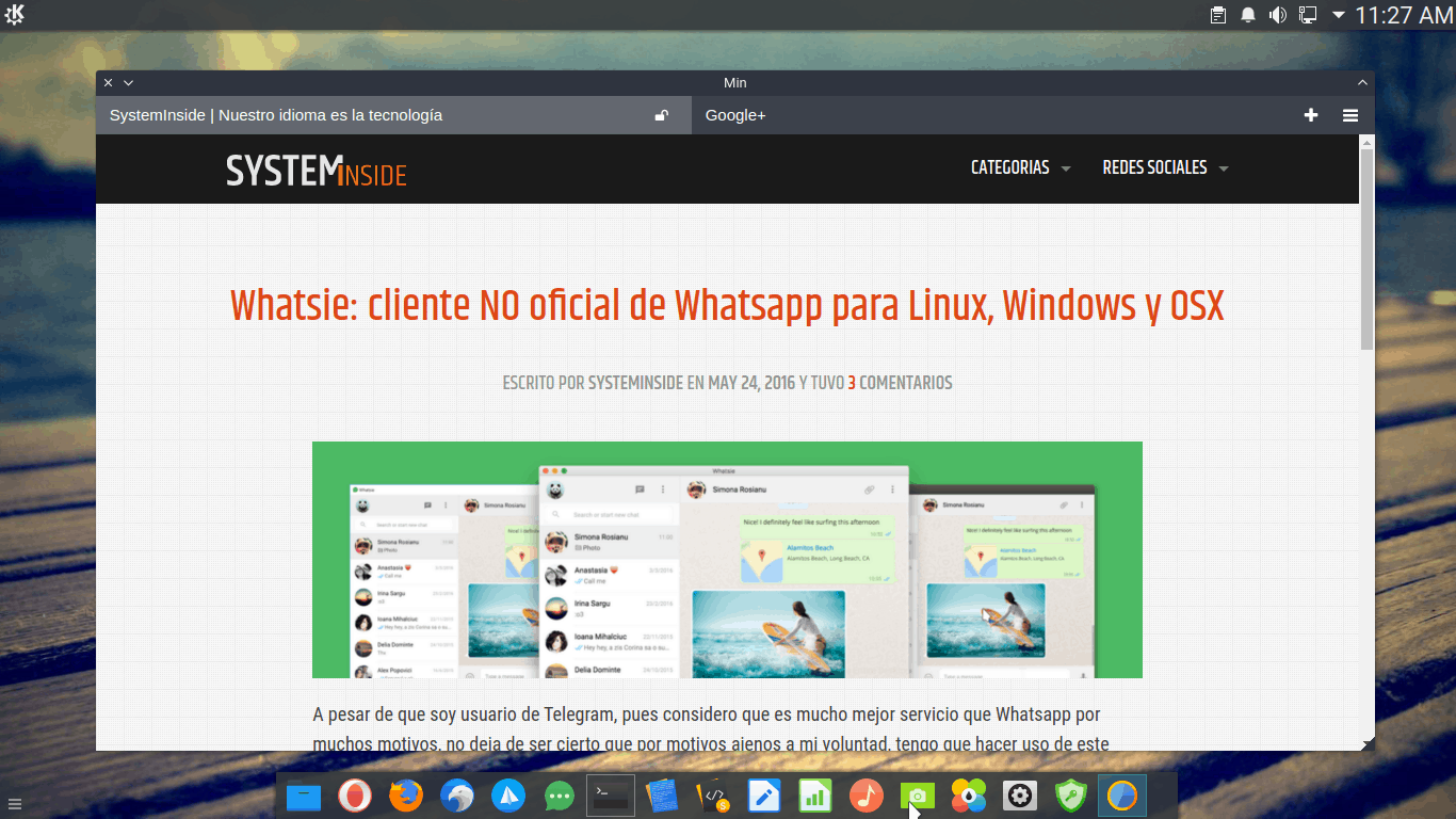 Min Browser una navegador justo para navegar