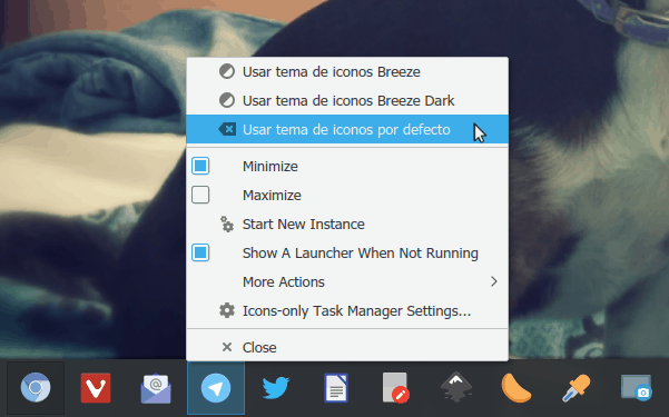 Opciones Icono de Telegram