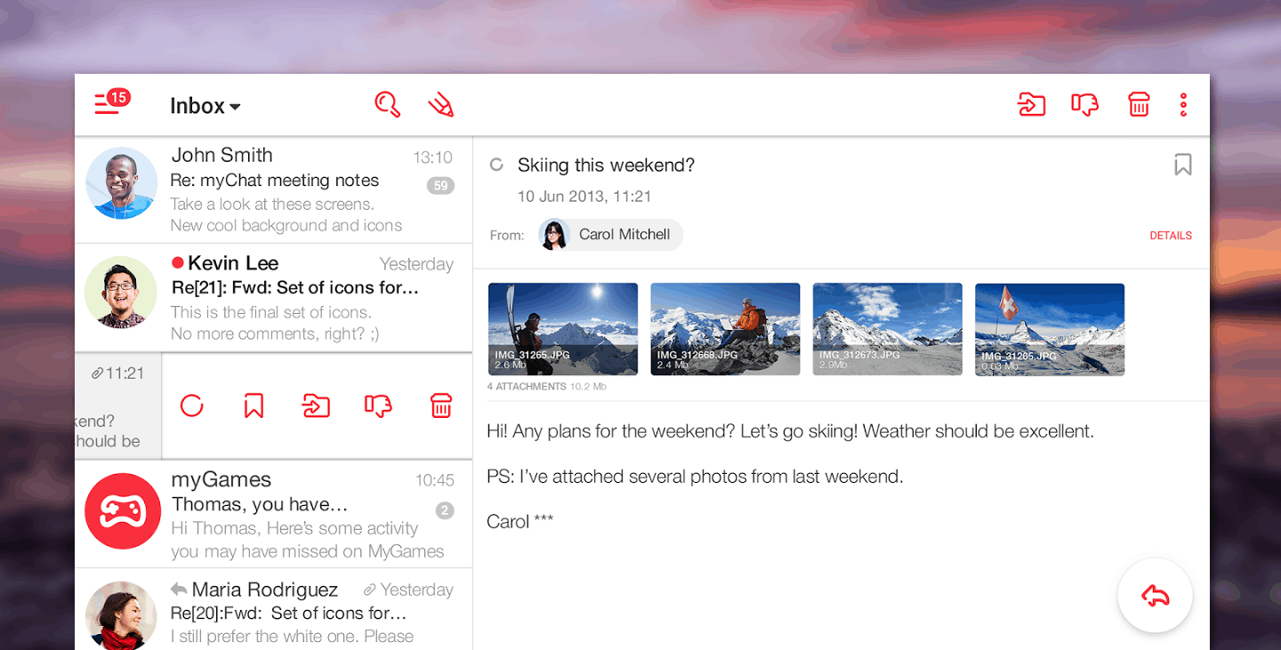 Aplicaciones Android: MyMail