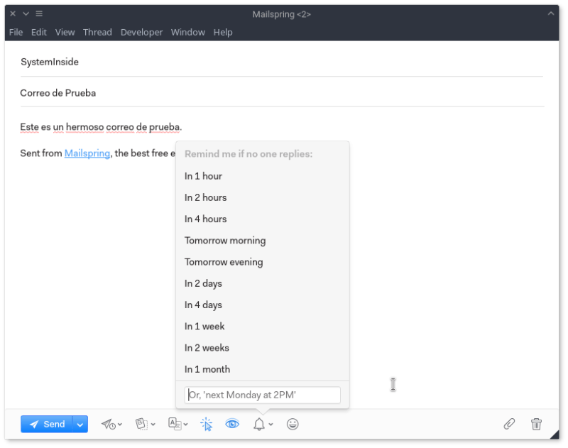 Notificación de respuesta