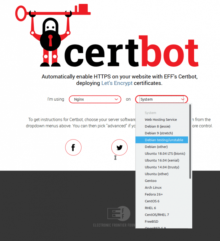 Certbot Sistema