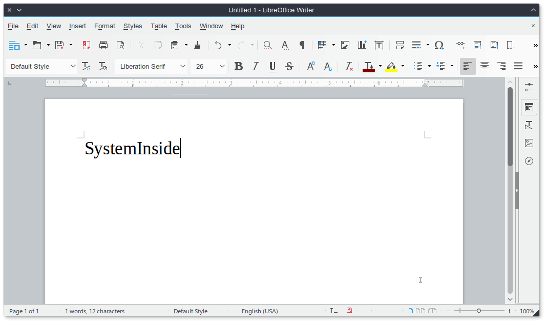Elimina el degradado horrible de la barra de herramientas en LibreOffice 5.X